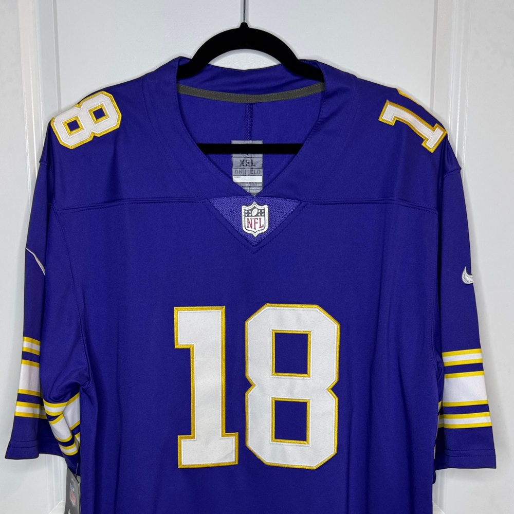 NWT NFL Players Size XXL Justin Jefferson 18 Football Alternate Game Jersey - Picture 3 of 12